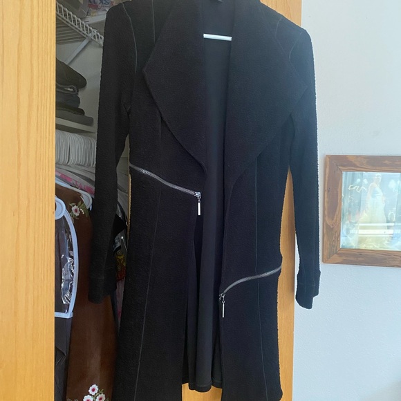 Eva Varro Barcelona Pebble Textured Knit Open Lapel Long Sleeve Open-Front State - Picture 1 of 10